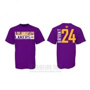 Camiseta Manga Corta Kobe Bayant Los Angeles Lakers Violeta