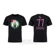 Camiseta Manga Corta Kyrie Irving Boston Celtics Negro Peppa Pig Cruzado