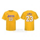 Camiseta Manga Corta Lebron James Los Angeles Lakers Amarillo5