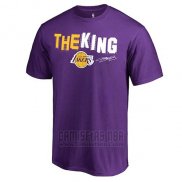 Camiseta Manga Corta Los Angeles Lakers Violeta The King