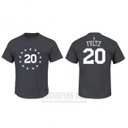 Camiseta Manga Corta Markelle Fultz Philadelphia 76ers Gris Ciudad