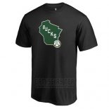 Camiseta Manga Corta Milwaukee Bucks Negro6