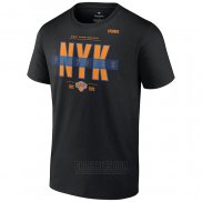 Camiseta Manga Corta New York Knicks 2023 NBA Playoffs Jump Ball Negro