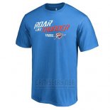Camiseta Manga Corta Oklahoma City Thunder Azul 2018 NBA Playoffs Slogan