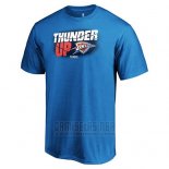 Camiseta Manga Corta Oklahoma City Thunder Azul 2019 NBA Playoffs Thunder Up