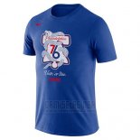 Camiseta Manga Corta Philadelphia 76ers Azul Playoffs