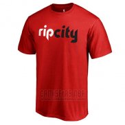 Camiseta Manga Corta Portland Trail Blazers Rojo Rip City