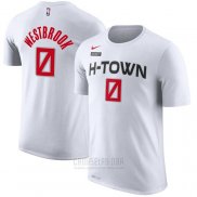 Camiseta Manga Corta Russell Westbrook Houston Rockets Blanco 2019-20 Ciudad