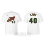 Camiseta Manga Corta Shawn Kemp Seattle SuperSonics Blanco Retro