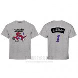 Camiseta Manga Corta Tracy McGrady Toronto Raptors Gris Retro