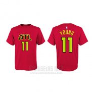 Camiseta Manga Corta Trae Young Atlanta Hawks Rojo2