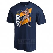 Camiseta Manga Corta Utah Jazz Rudy Gobert 2019 NBA Defensive Player of the Year Azul