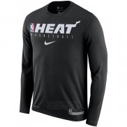 Camiseta Manga Larga Miami Heat Negro