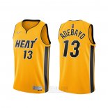 Camiseta Miami Heat Bam Adebayo #13 Earned 2020-21 Oro