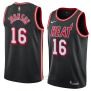 Camiseta Miami Heat James Johnson #16 Classic 2018 Negro