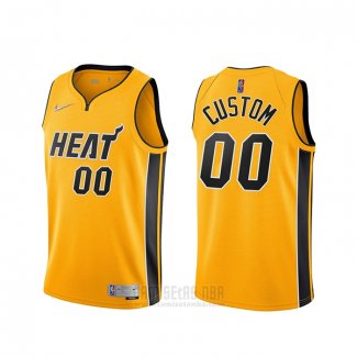 Camiseta Miami Heat Personalizada Earned 2020-21 Oro