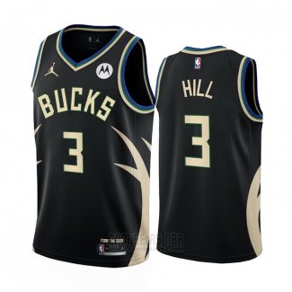 Camiseta Milwaukee Bucks George Hill #3 Statement 2022-23 Negro