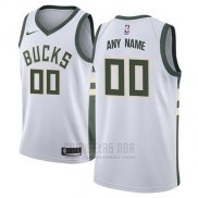 Camiseta Milwaukee Bucks Nike Personalizada 17-18 Blanco