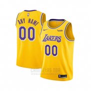 Camiseta Nino Los Angeles Lakers Personalizada Icon 2018-19 Amarillo