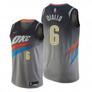 Camiseta Oklahoma City Thunder Hamidou Diallo #6 Ciudad Edition Gris