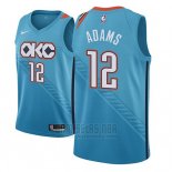 Camiseta Oklahoma City Thunder Steven Adams #12 Ciudad 2018-19 Azul