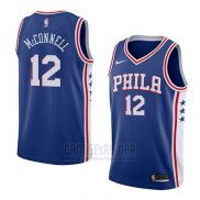 Camiseta Philadelphia 76ers T.j. Mcconnell #12 Earned 2018-19 Gris