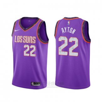 Camiseta Phoenix Suns Deandre Ayton #22 Ciudad Violeta