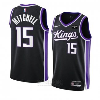 Camiseta Sacramento Kings Davion Mitchell #15 Icon 2023-24 Negro