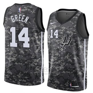 Camiseta San Antonio Spurs Danny Green #14 Ciudad 2018 Gris