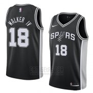 Camiseta San Antonio Spurs Lonnie Walker IV #18 Icon 2018 Negro