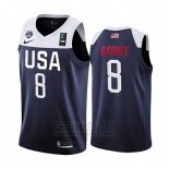 Camiseta USA Harrison Barnes #8 2019 FIBA Basketball USA Cup Azul