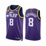 Camiseta Utah Jazz Brice Sensabaugh #8 Classic 2023-24 Violeta