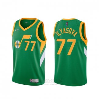 Camiseta Utah Jazz Donovan Ersan Ilyasova #77 Earned 2020-21 Verde