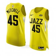 Camiseta Utah Jazz Donovan Mitchell #45 Icon Autentico 2022-23 Amarillo