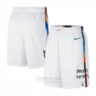 Pantalone Brooklyn Nets Ciudad 2022-23 Blanco