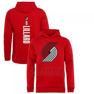 Sudaderas con Capucha Damian Lillard Portland Trail Blazers Rojo2