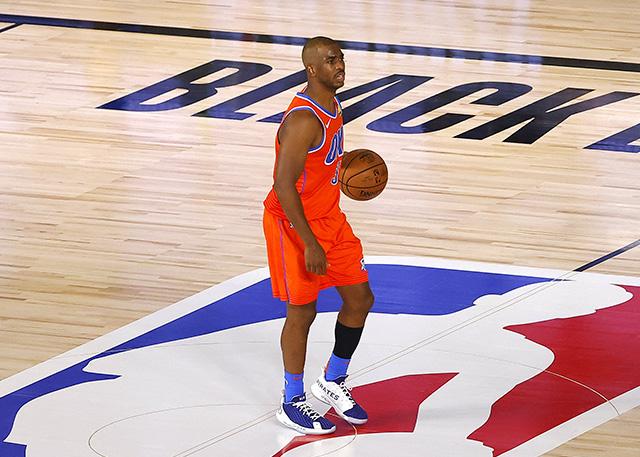 Camiseta Oklahoma City Thunder Chris Paul #3 Statement Naranja